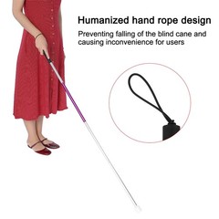 Folding Foldable Reflective Cane Crutch Portable Anti Shock Guide Walking Stick