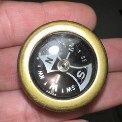 Vintage Brass Pin – Belt Compass Japan