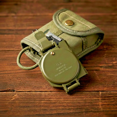 Cammenga Model 3h Tritium Lensatic Compass Olive Drab US Military Issue Pouch