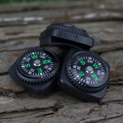 4x Mini Compass For Bracelet Paracord Bag Watch Strap Mount Survival Navigation