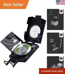 AF-4074 Military Compass – Waterproof Hiking Gear with Clinometer & 360° Dial