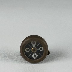 Vintage Compass Marbles Gladstone Brass Small Pin On Hunting Coat Lapel USA