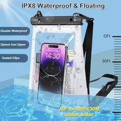 Large Waterproof Phone Pouch Floating, Waterproof Phone Case for iPhone 15 14