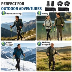Collapsible Trekking Poles for Hiking, Lightweight Folding Hiking Poles with …