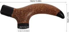 Walking Stick Handle Replacements, Wooden Cane Adapter Attachment for Trekking