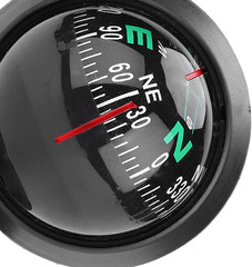 Boat Compass, Black Electronic Adjustable Ball Night Vision Compass for Marine N