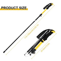 2 Pieces Hiking Poles Telescopic, Trekking Poles Folding, Walking Poles Folding B…