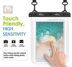 Waterproof Tablet Case, Tablet Pouch Dry Bag, Up to 12 Clear with hand strap