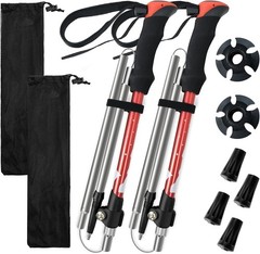 Collapsible Trekking Poles Hiking Lightweight Foldable Hiking Poles 2 Pack