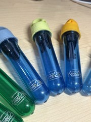 Lot of 9 KEEP2GO Personal Travel Tube Containers Various colors and tops