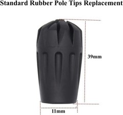 Walking Stick Tips Rubber 4pcs Trekking Pole Tips Replacement- Rubber Feet for