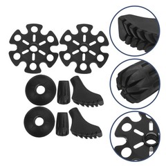 8 Sets Hiking Stick Cap Trekking Pole Accessories Non Slip Cane Tips