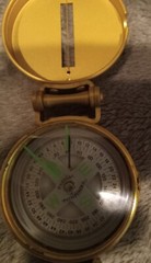 Vintage Liquid Filled LENSATIC Precision Pathfinder Engineer COMPASS Metal Case