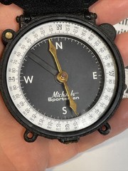 1970 Era Uncle Mike’s Sportsman Precision Black Crackle Finish Compass NIB NOS