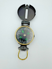 Stansport Engineer Directional Compass Military Style Black Brass Vintage