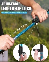 Hiking Poles Collapsible Trekking Poles – Aluminum Alloy 7075 Walking Sticks for