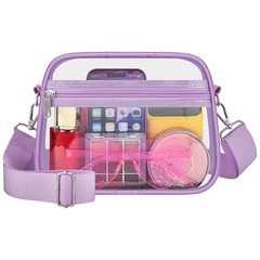 Clear Bag for Stadium Events Clear Purse Small Avocado Green-light Purple