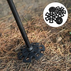 1 Set Lightweight Hiking Pole Tip Protectors Rubber Ends for Snow Mud Black