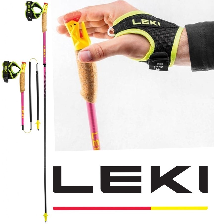 LEKI Ultratrail FX ONE superlite trail run carbon poles shark frame strap 125 cm