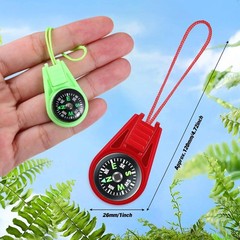 Compass for Kids Hiking and Survival Small Mini Pocket Compasses Keychain Lan…