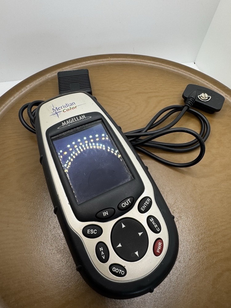 Magellan Meridian Color GPS Thales Navigation Includes Cable Tested Working