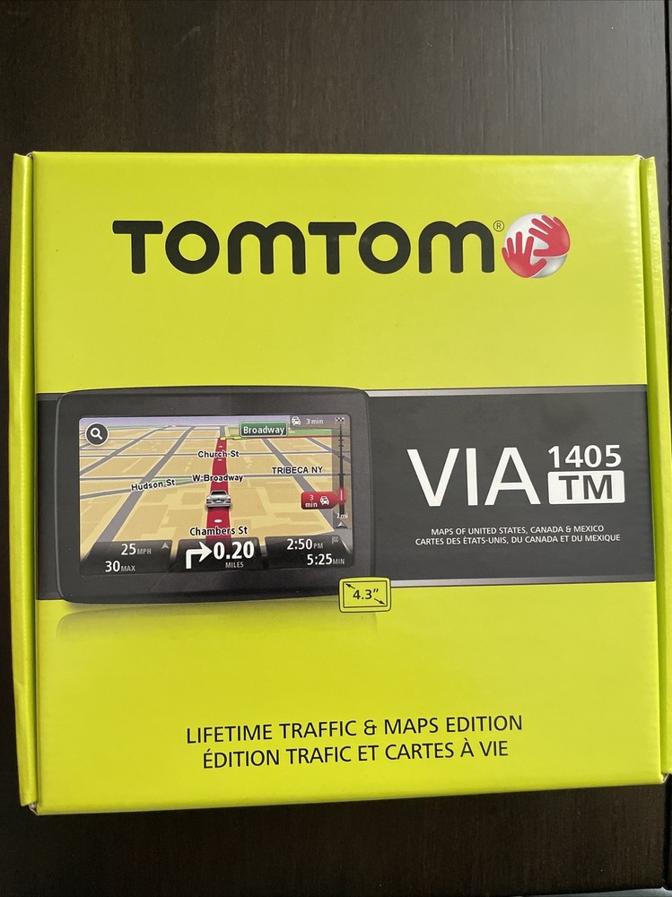 Tom Tom VIA 1405TM Portable GPS Navigator 4.3″ Touchscreen Lifetime Maps NEW
