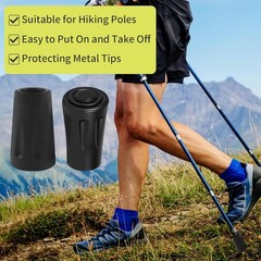 8 Pcs Universal Replacement Rubber Tips for Trekking Poles & Walking Sticks