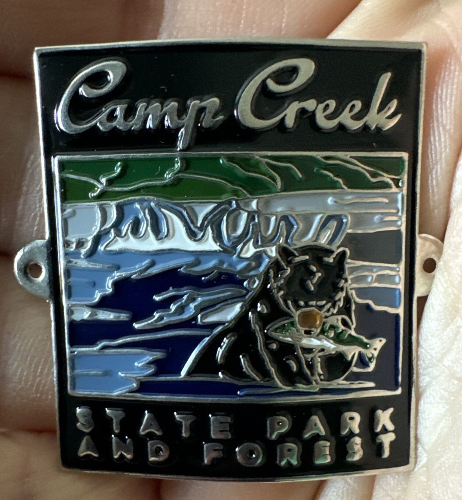 Bear Fish Camp Creek State Park West Virginia Hiking Staff Medallion NEW WV