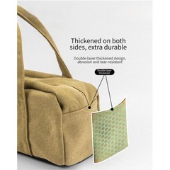 Reinforced Canvas Tent Peg Storage Bag with PVC Mesh Bottom 35x13x12cm