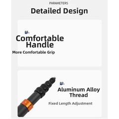 Carbon Fiber Selfie Rod for For insta360 X4 1/4 Thread Mount 3.0m Seven Section