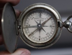 Vintage Keuffel & Esser Co. Pocket Compass WWII Navigation Tool Travel WWII Era