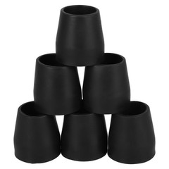 6 Pcs Non- Adhesive Tip for Crutches Non-skid Rubber Walking Cane Tips