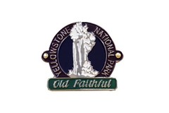 Yellowstone National Park – Old Faithful – Hiking Stick Medallion
