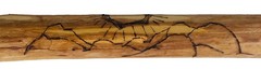 WALKING STICK 56″ HAND CARVED CANE Nature Animals Stars Moon Sun Astrology Peter