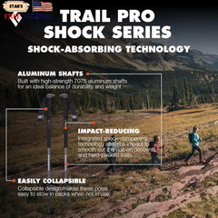 Trail Trekking Poles (Pair) | Lightweight Aluminum Hiking Poles | Natural Co …