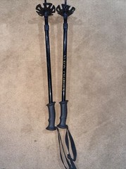 Yukon Charlie’s Trekking Poles 24-36” Hiking Walking Black Expandable Used.
