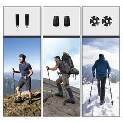 Foldable Trekking Poles with Wrist Straps: Even Weight Distribution, No Drops