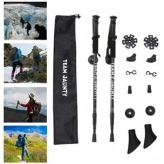 2X Trekking Poles Nordic Walking Hiking Sticks Adjustable Anti-shock Alpenstock