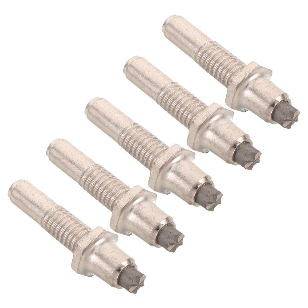 5pcs Trekking Stick Replacement Tips – Screw On Walking Pole Metal Tips –