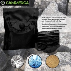 Accurate Waterproof Tritium Lensatic Compass for Hiking, Camping, Survival, Orie
