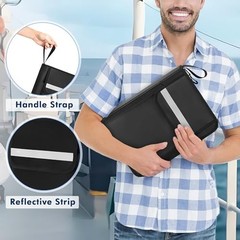 Boat Document Holder, Waterproof Travel Document Folder with 6 Black