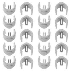 20 PCS Crutches Accessories C-shape Latch Clamp Cane Foot Replacement