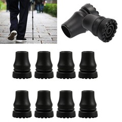 8Pcs Trekking Poles Cane Tip Protector Walking Pad Nonslip Foot Cover