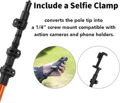Selfie Trekking Pole – Ultralight 7075 Aluminum Hiking Poles W/ Built-in 1/4”