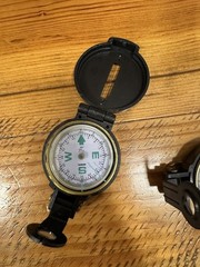 2 Vintage Engineer lensatic Compass 1 Japan Liquid Filled and 1 not liquid VGC
