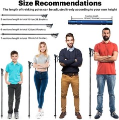 Lightweight Adjustable Trekking Pole with Accessories & Excellent Foam Grip