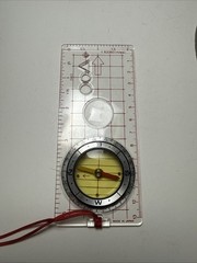 Orienteering Compass Olcom Fs-14 With Lanyard Made In Japan