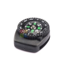 2PCS Mini Clear Liquid-filled Button Compass Clip on band Outdoor Molle Backpack