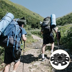 2Pcs Black Trekking Pole Snow Baskets for Aluminum Hiking Sticks