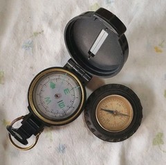 Engineer Lensatic Compass Black Plastic Navigator Boy Scout Trail Tool + Tire